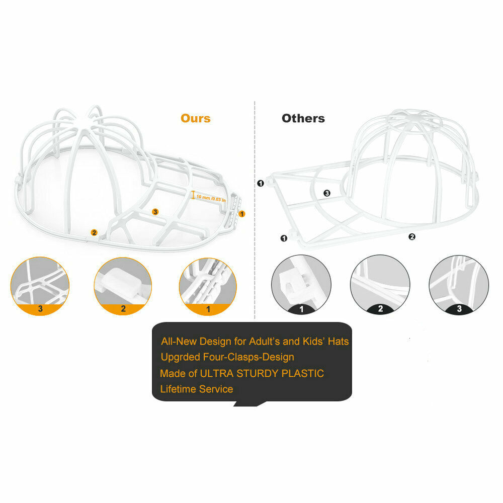 3 Pack Hat Washer Baseball Cap Cleaner Machine Washing Cage Holder